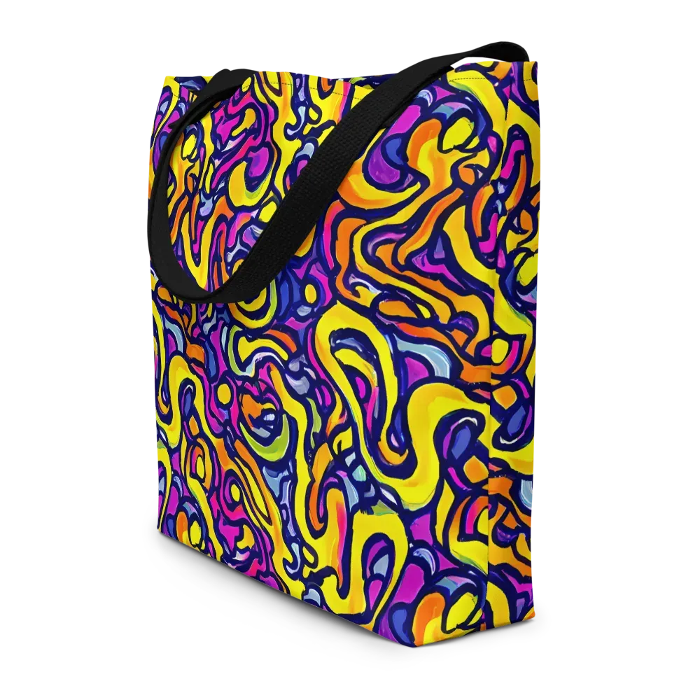 Radiant Turbulence on Large Tote Bag W/ Pocket — Front