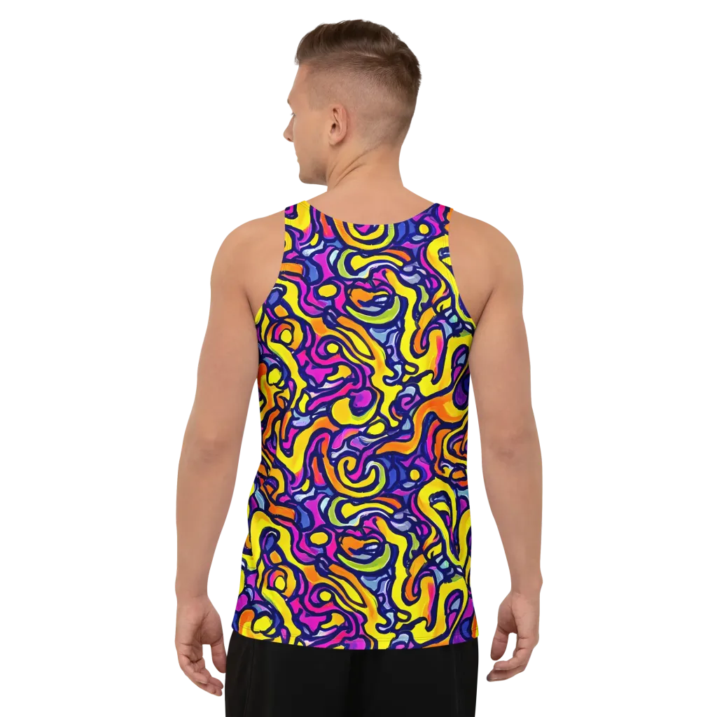 Radiant Turbulence on Men's Tank Top — Back