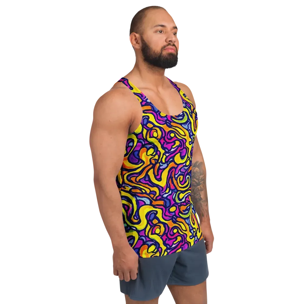 Radiant Turbulence on Men's Tank Top — Right Front