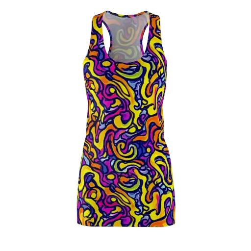 Radiant Turbulence on a Racerback Dress