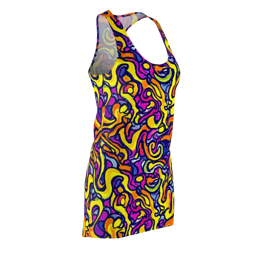 Radiant Turbulence on Racerback Dress — Front Side