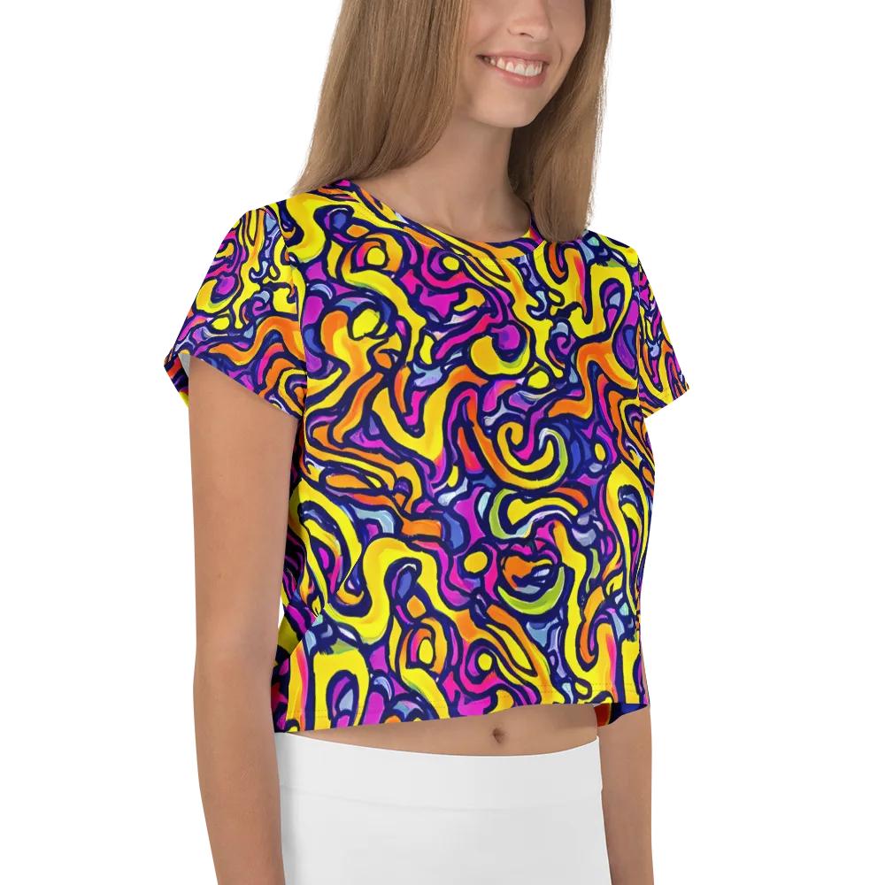 Radiant Turbulence on Crop Tee — Right