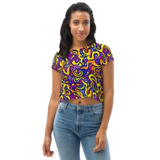 Radiant Turbulence on a Crop Tee