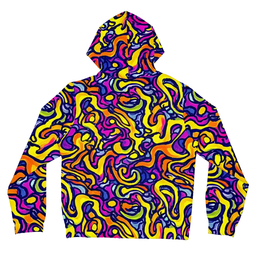 Radiant Turbulence on Women's Full-Zip Hoodie — Back