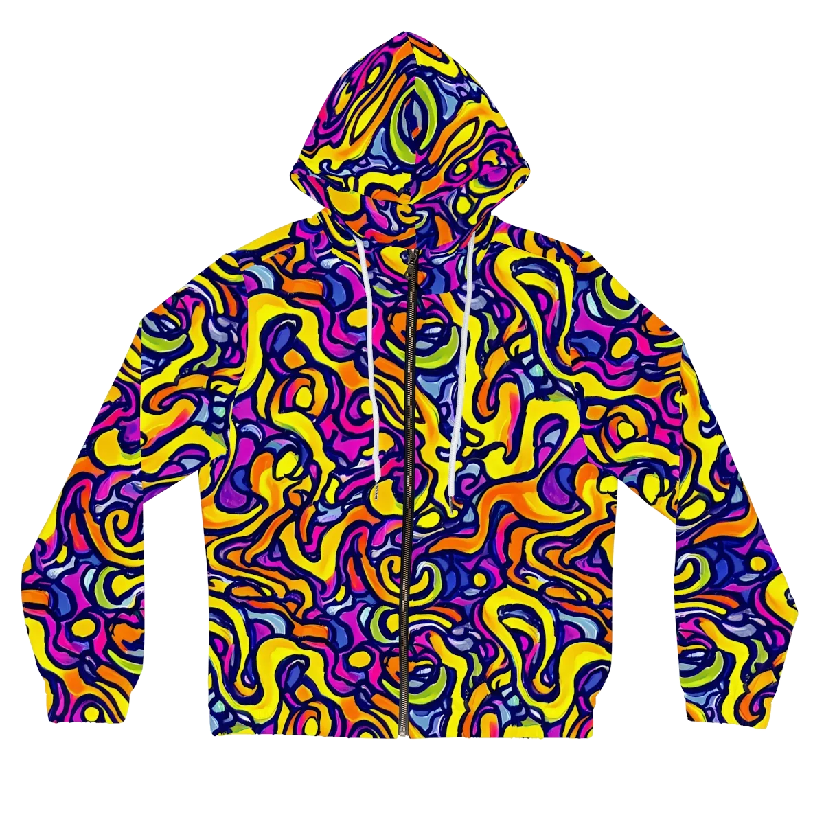 Radiant Turbulence on Women's Full-Zip Hoodie — Front