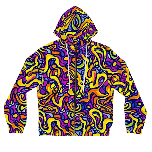 Radiant Turbulence on a Women's Full-Zip Hoodie