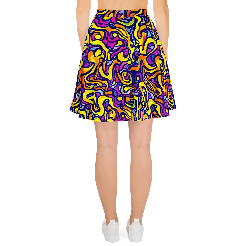Radiant Turbulence on Skater Skirt — Back