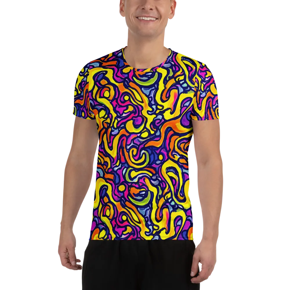 Radiant Turbulence on Men's Athletic T-Shirt — Front