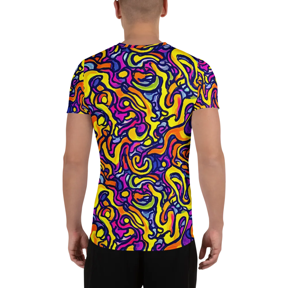 Radiant Turbulence on Men's Athletic T-Shirt — Back