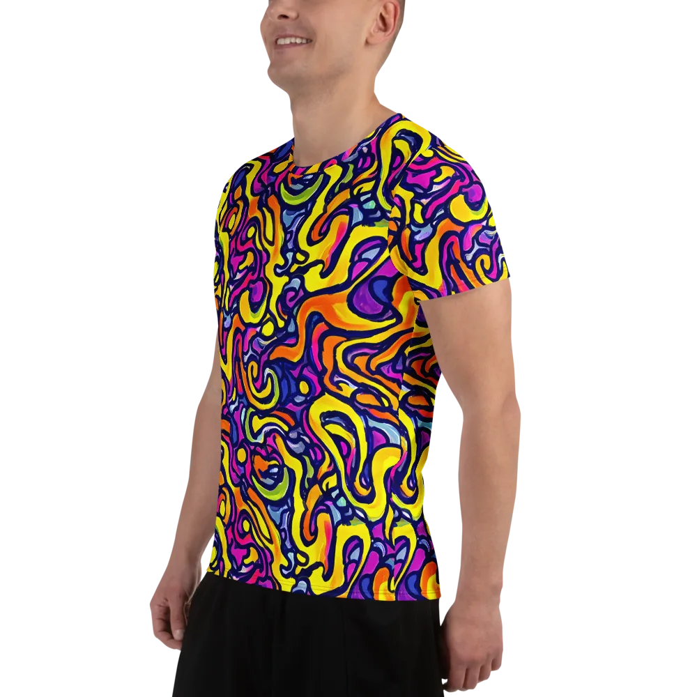 Radiant Turbulence on Men's Athletic T-Shirt — Left