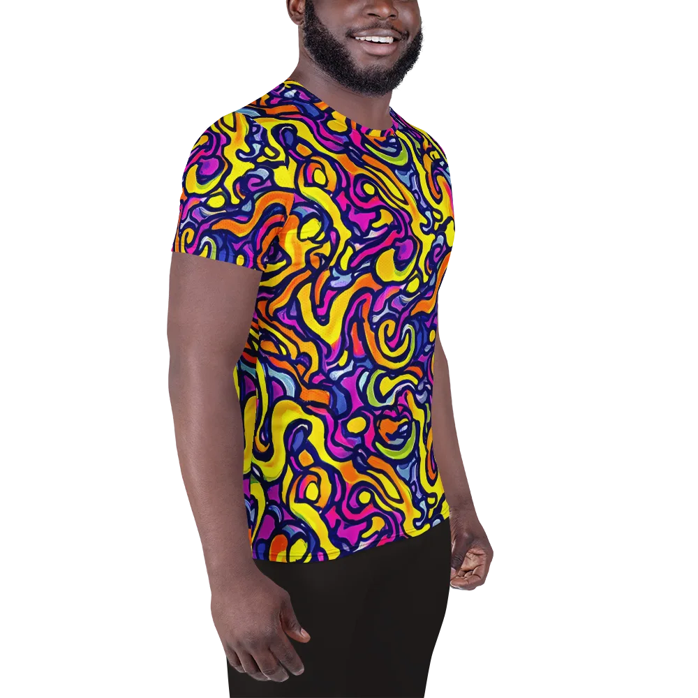Radiant Turbulence on Men's Athletic T-Shirt — Right