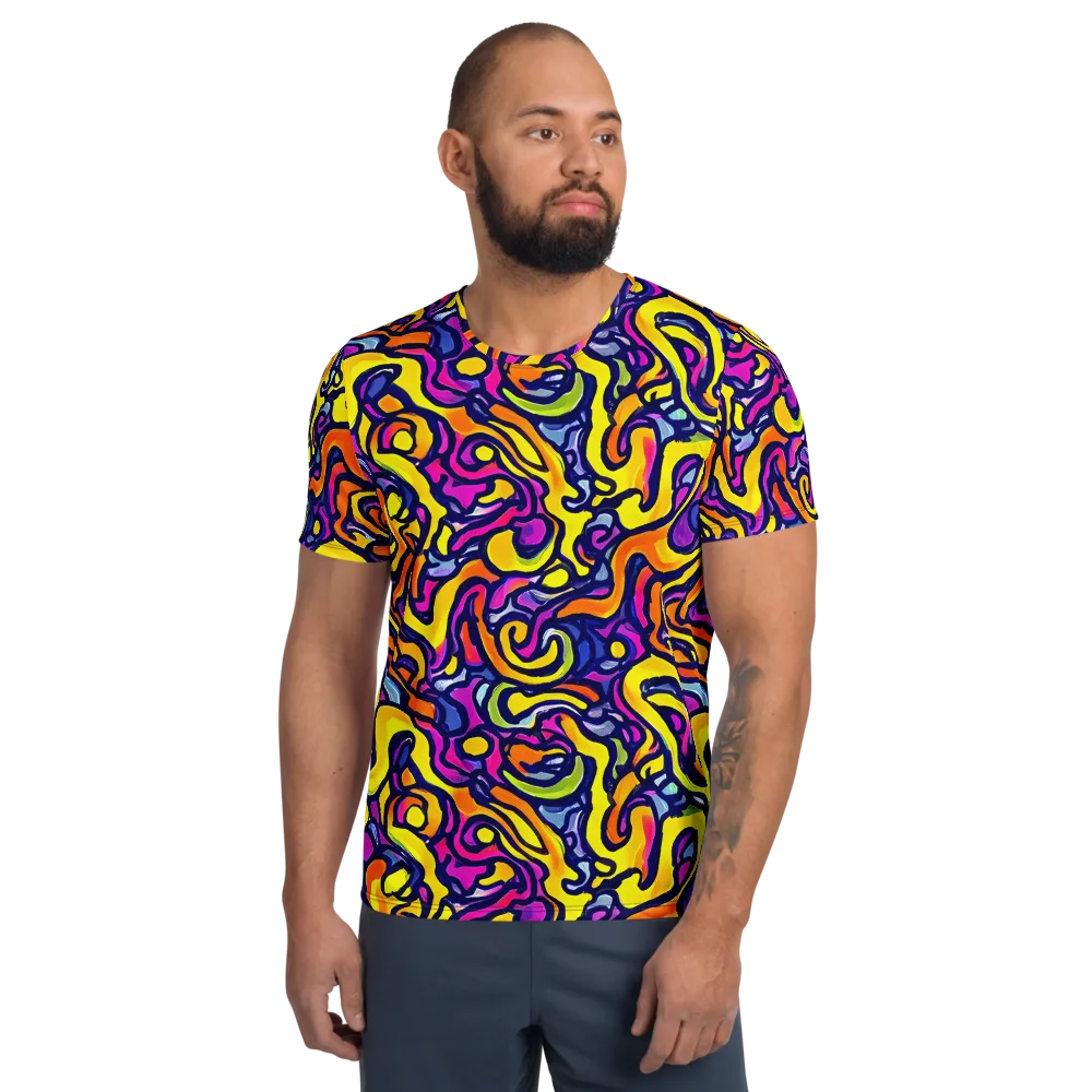Radiant Turbulence on Men's Athletic T-Shirt — Front