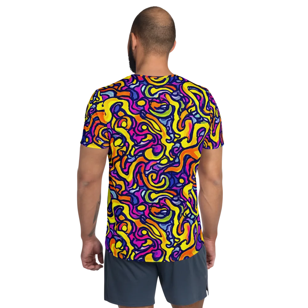 Radiant Turbulence on Men's Athletic T-Shirt — Back