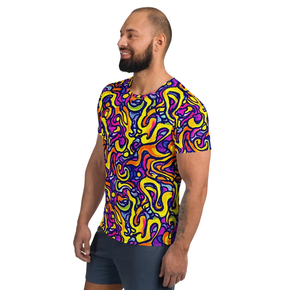 Radiant Turbulence on Men's Athletic T-Shirt — Left