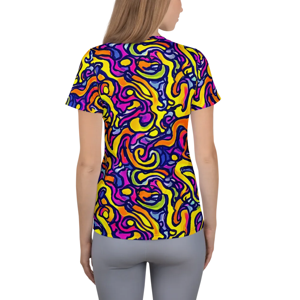 Radiant Turbulence on Women's Athletic T-Shirt — Back