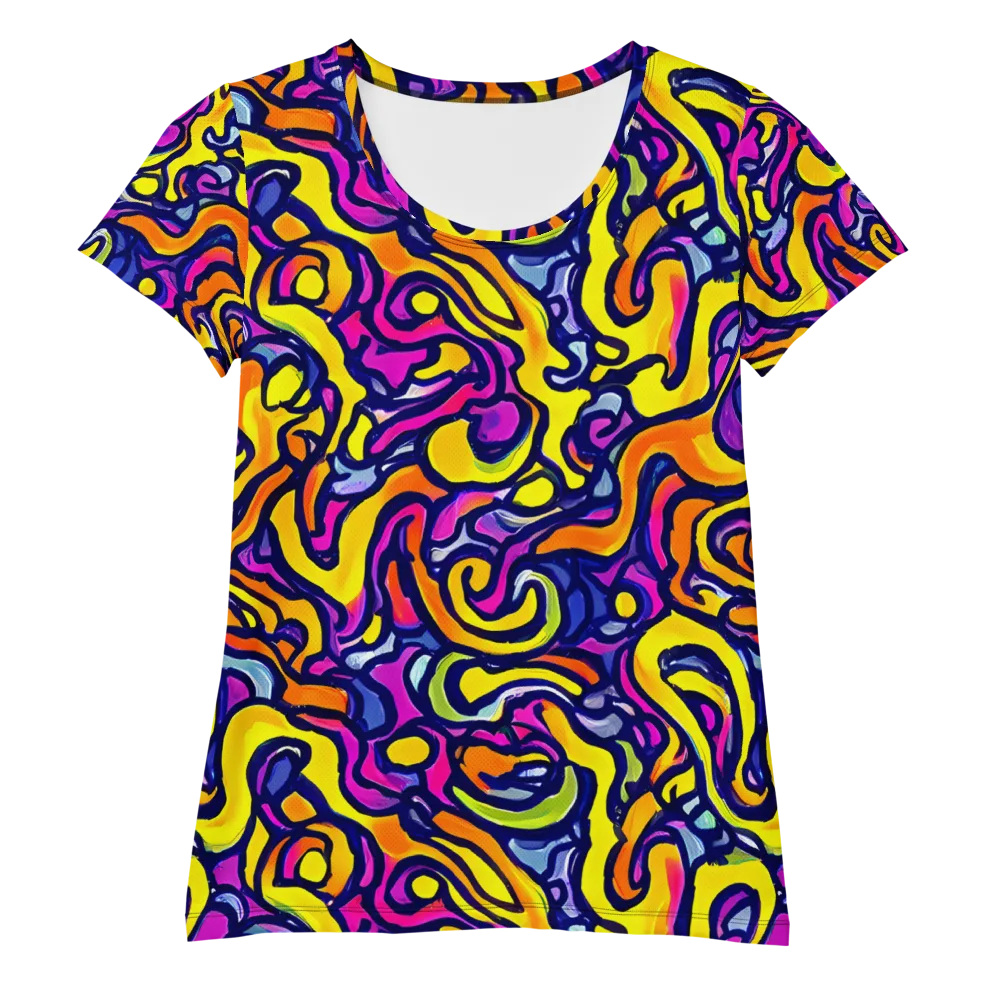Radiant Turbulence on Women's Athletic T-Shirt — Front