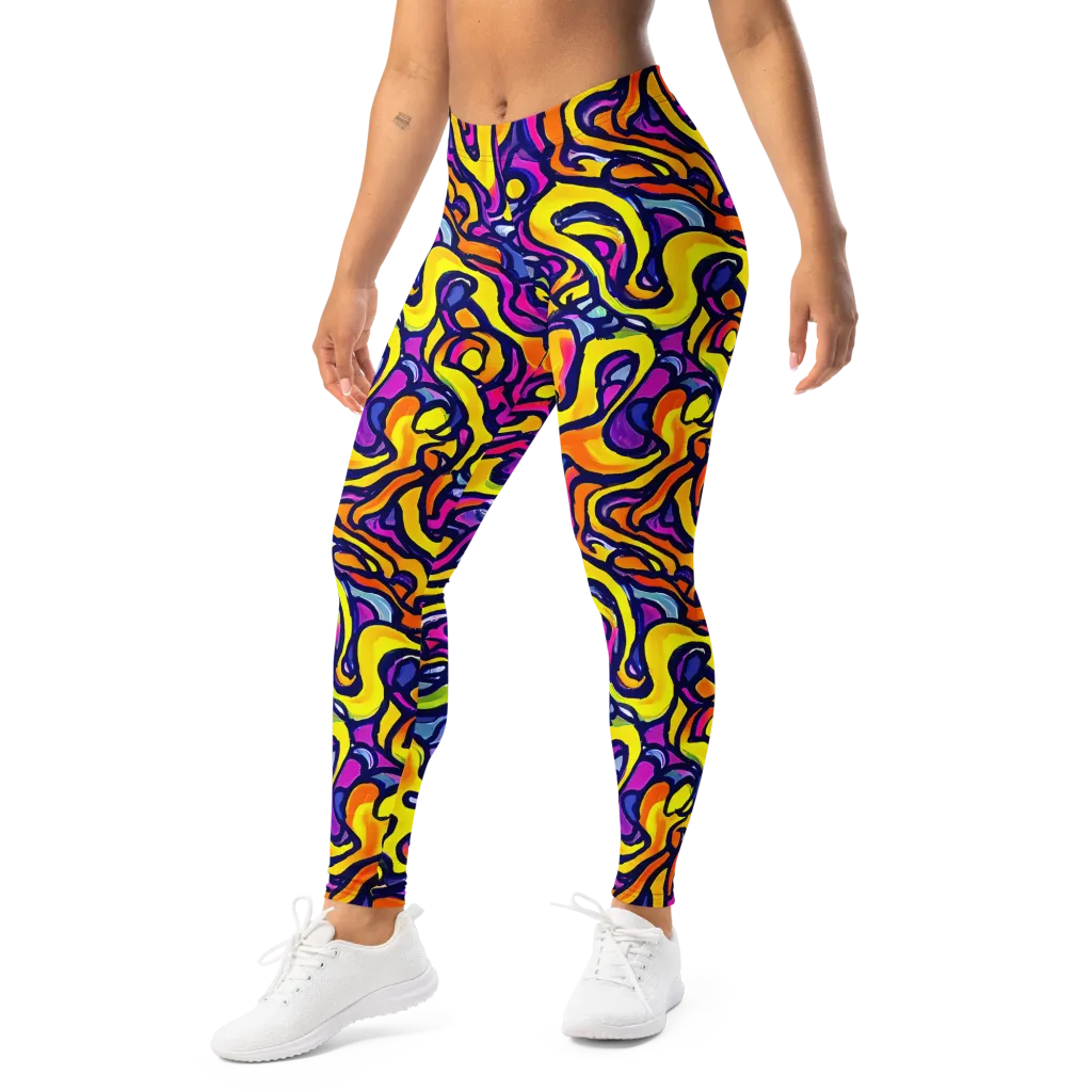 Radiant Turbulence on Leggings — Left Front