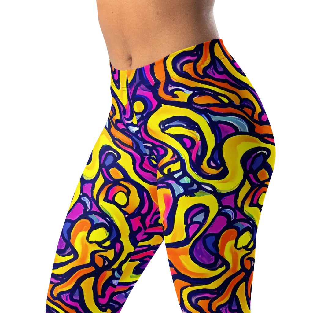 Radiant Turbulence on Leggings — Left Front