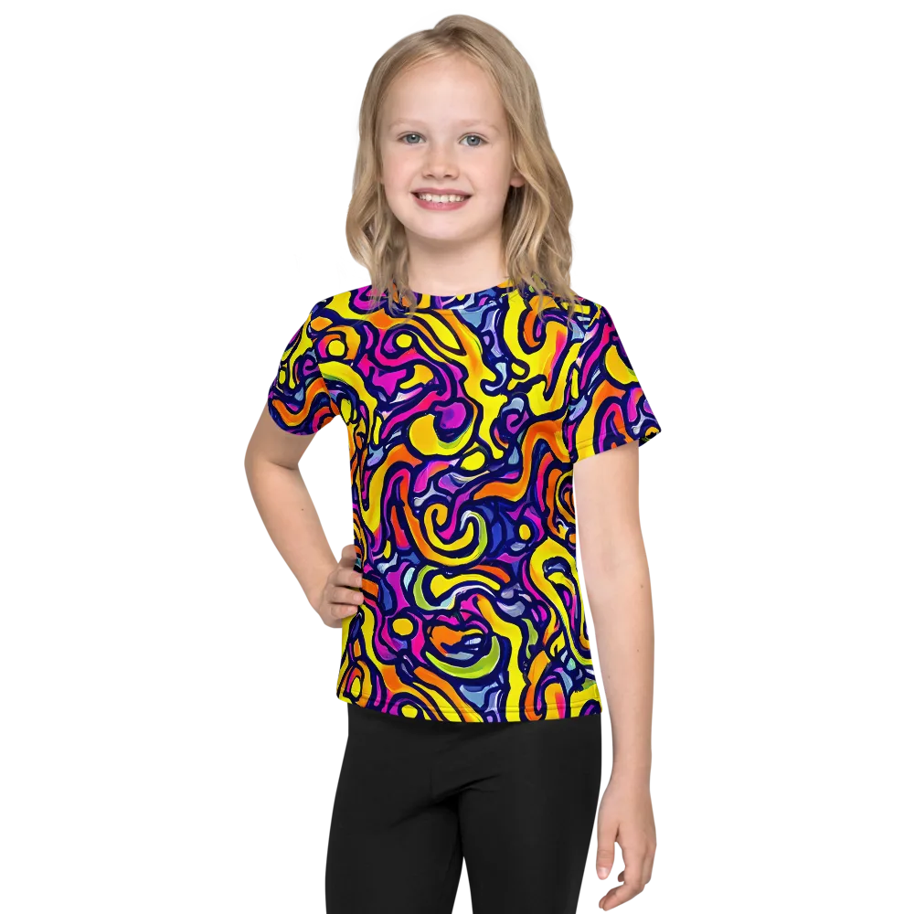 Radiant Turbulence on Kids Crew Neck T-Shirt — Front