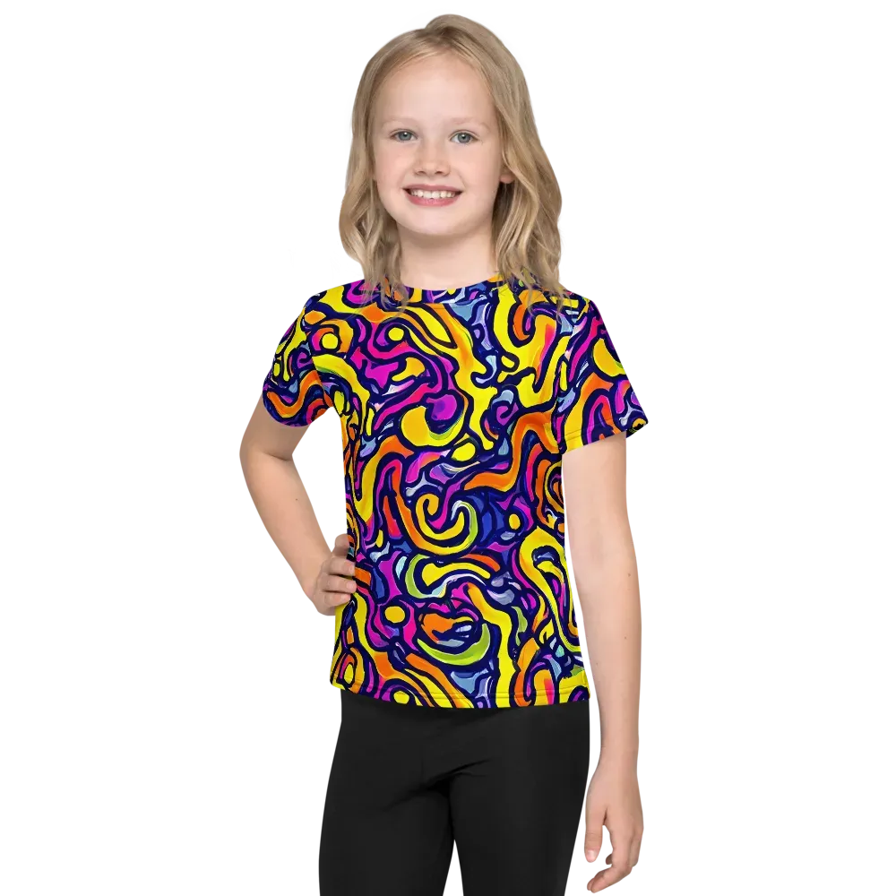 Radiant Turbulence on Kids Crew Neck T-Shirt — Front