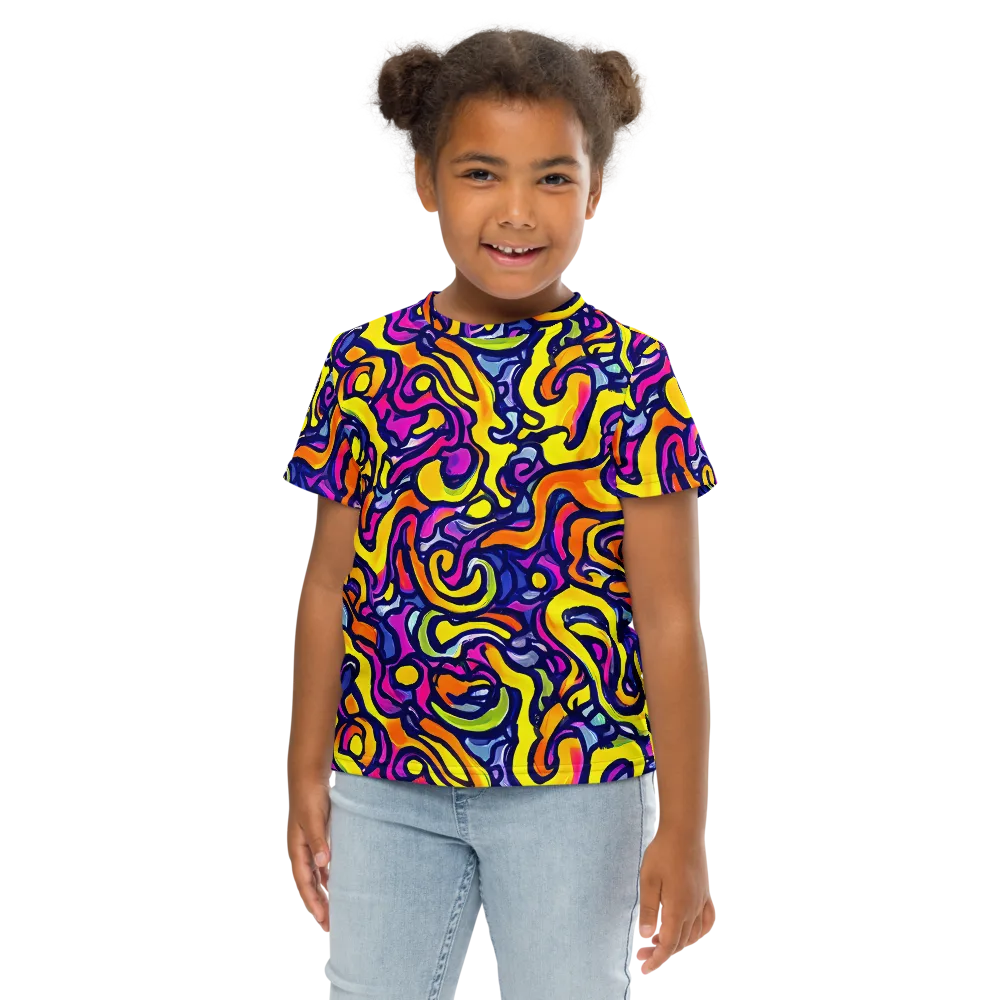 Radiant Turbulence on Kids Crew Neck T-Shirt — Front
