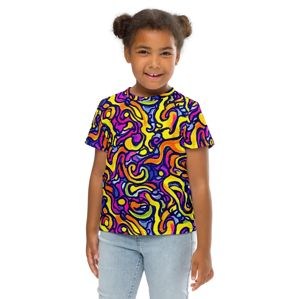 Radiant Turbulence on Kids Crew Neck T-Shirt — Front