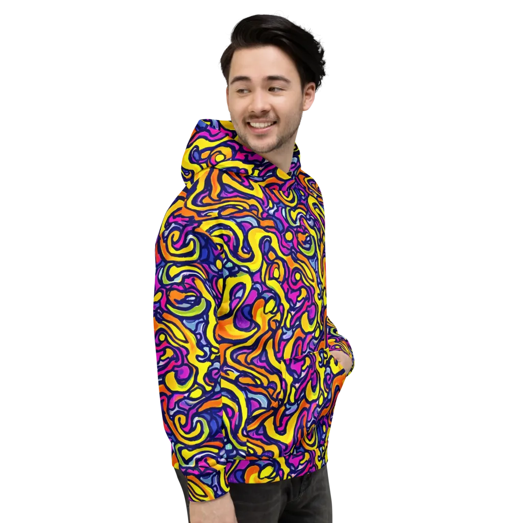 Radiant Turbulence on Hoodie — Right
