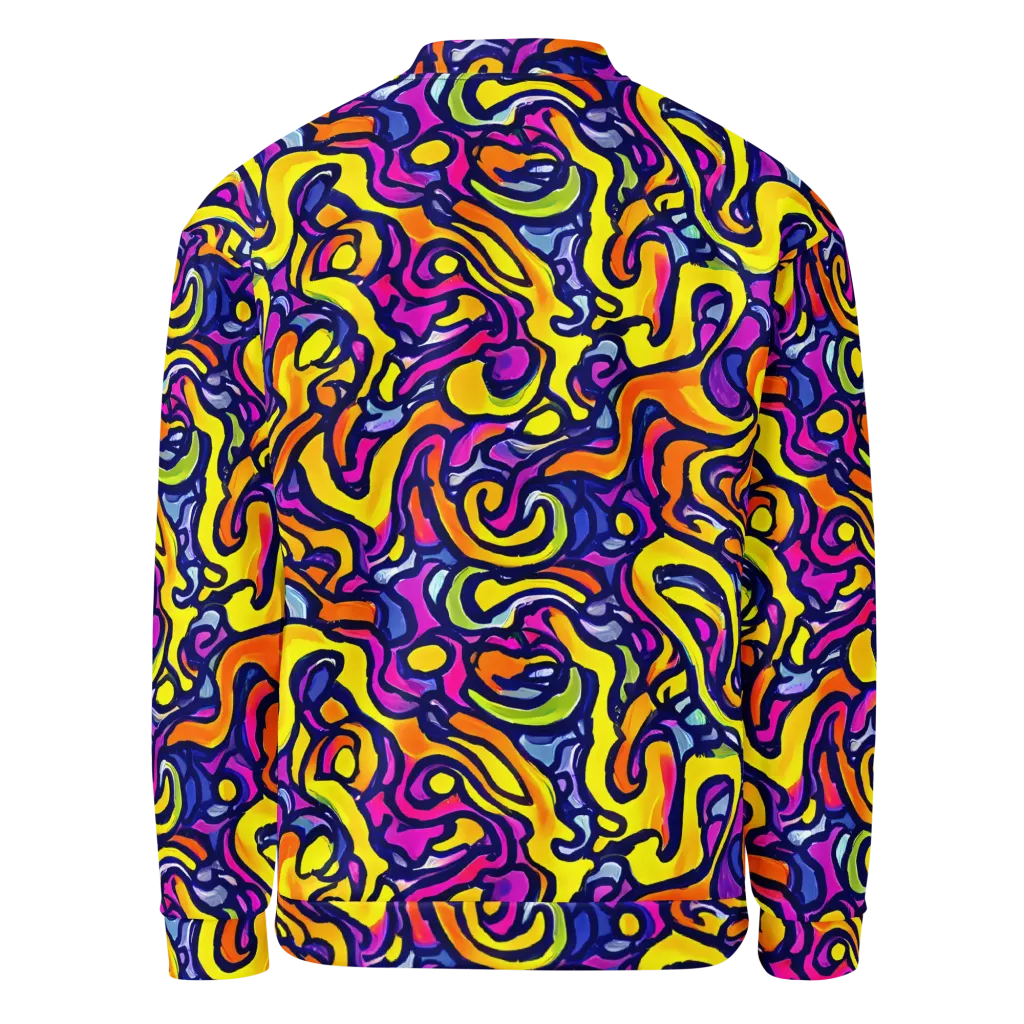 Radiant Turbulence on Bomber Jacket — Back