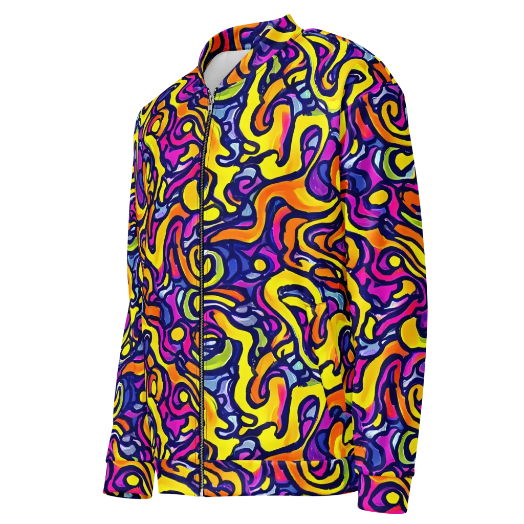 Radiant Turbulence on Bomber Jacket — Left Front