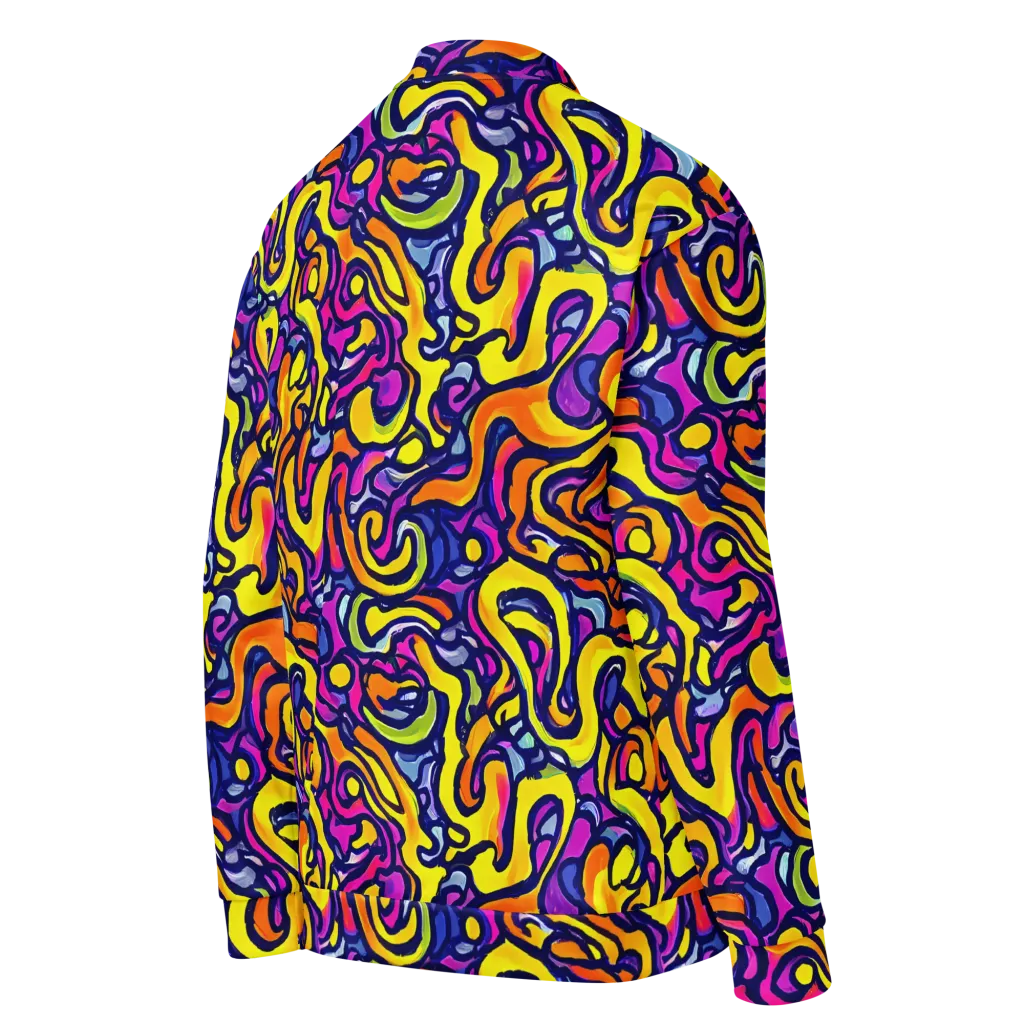 Radiant Turbulence on Bomber Jacket — Right Back
