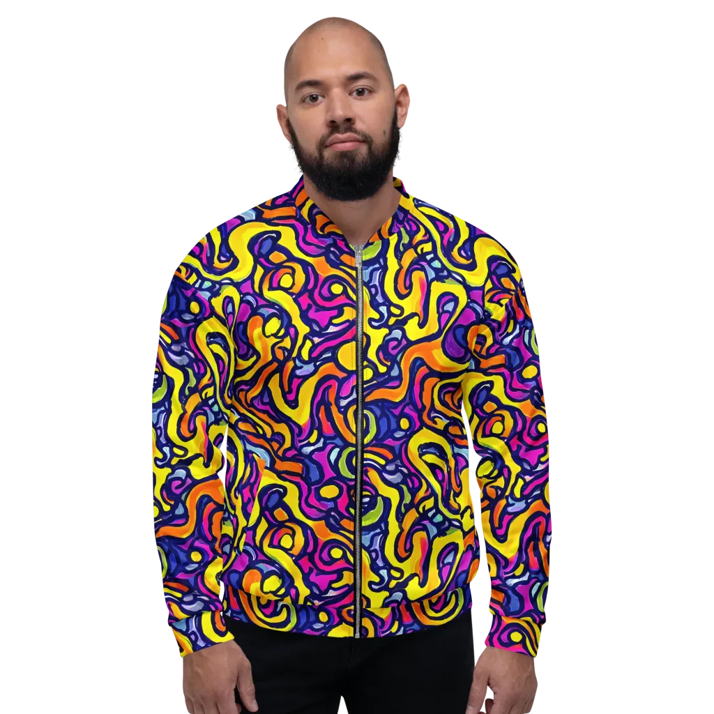 Radiant Turbulence on Bomber Jacket — Front