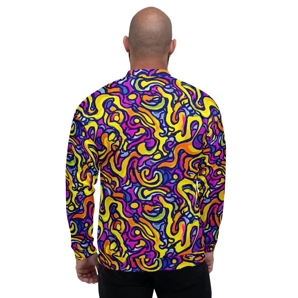 Radiant Turbulence on Bomber Jacket — Back