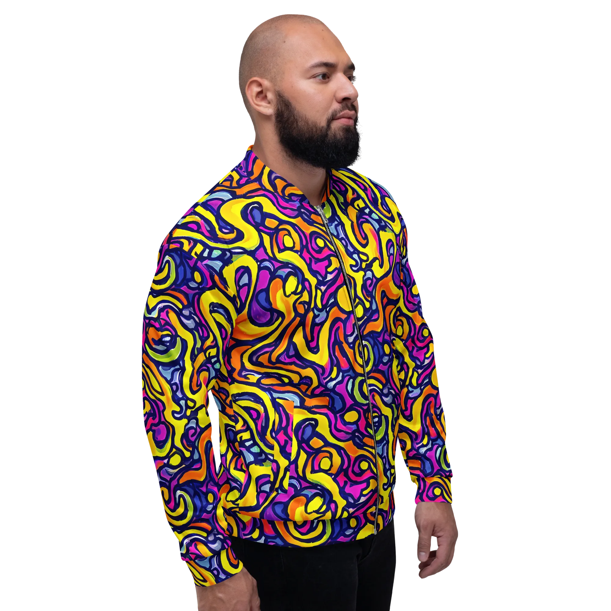 Radiant Turbulence on Bomber Jacket — Right