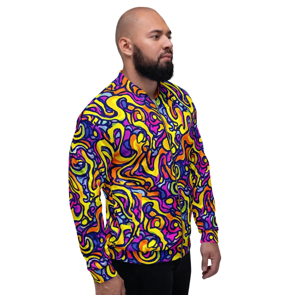 Radiant Turbulence on Bomber Jacket — Right