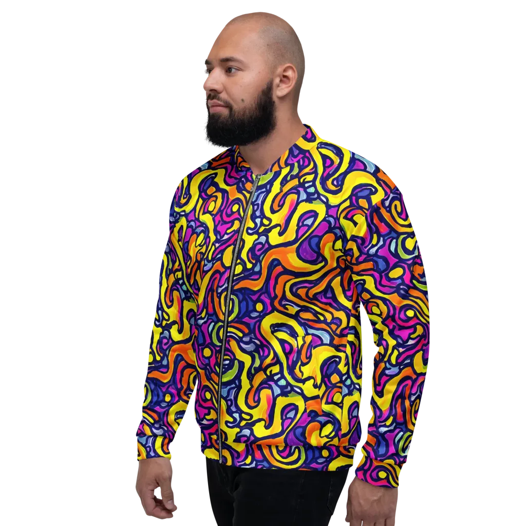 Radiant Turbulence on Bomber Jacket — Left
