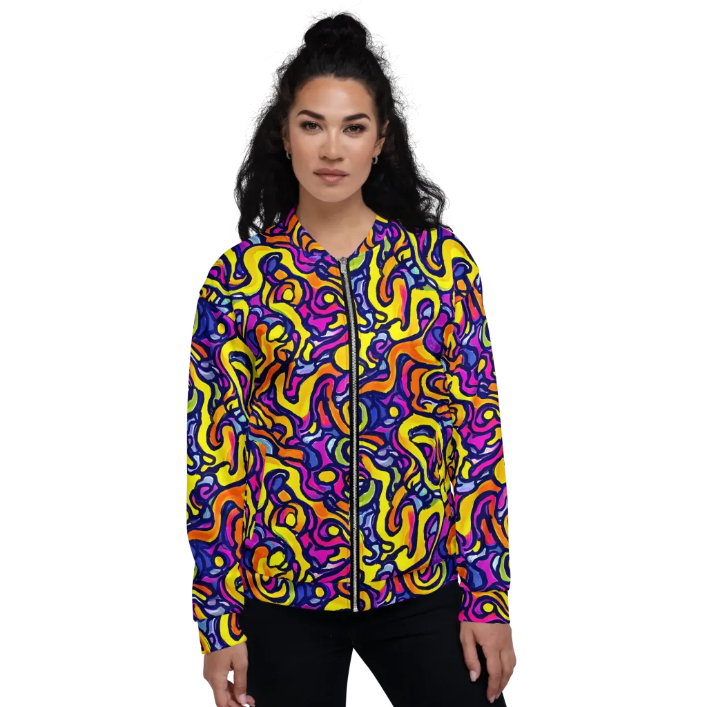 Radiant Turbulence on Bomber Jacket — Front