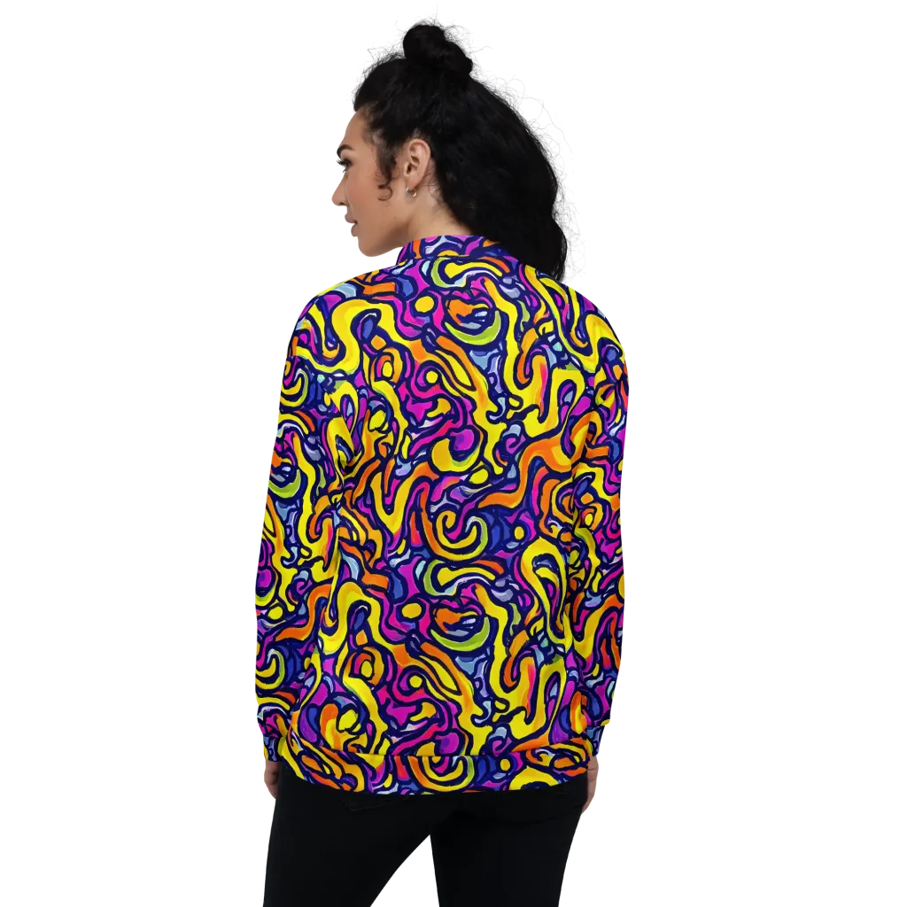 Radiant Turbulence on Bomber Jacket — Back