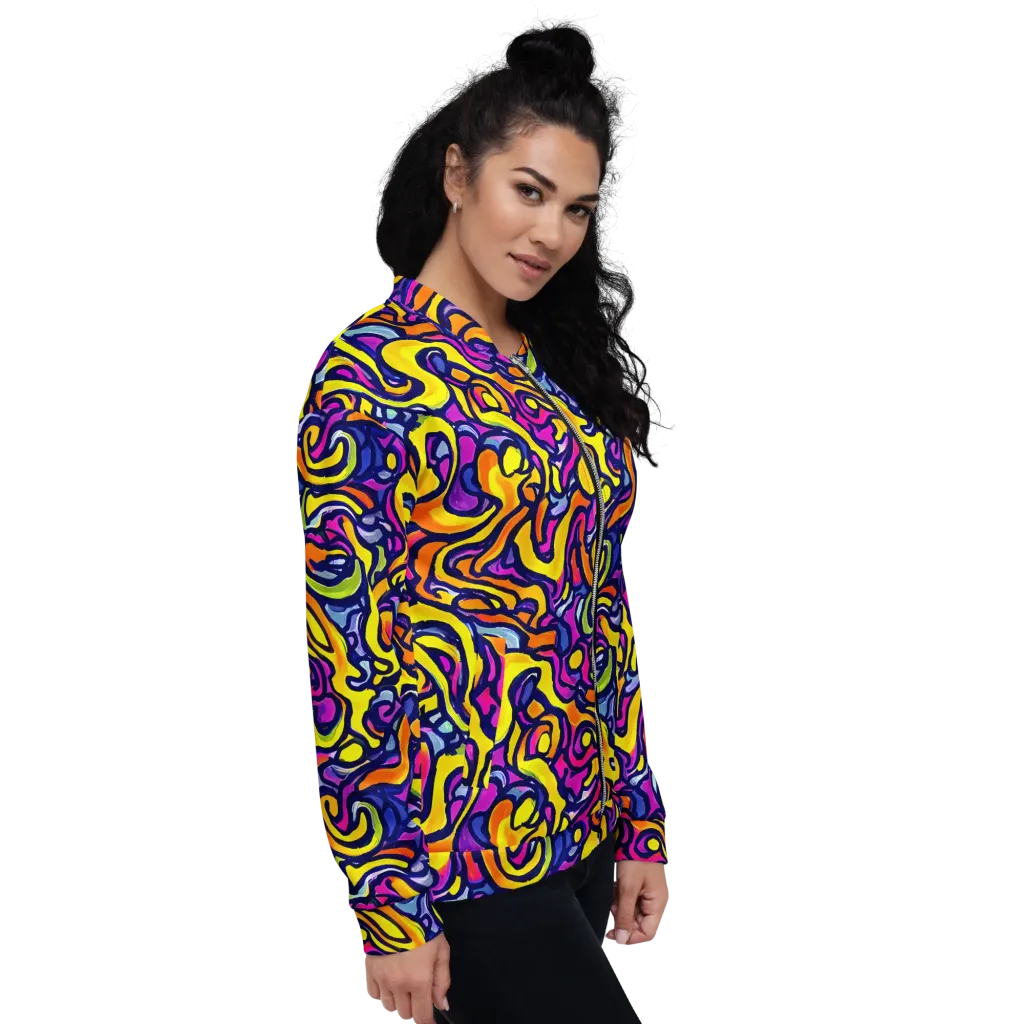 Radiant Turbulence on Bomber Jacket — Right