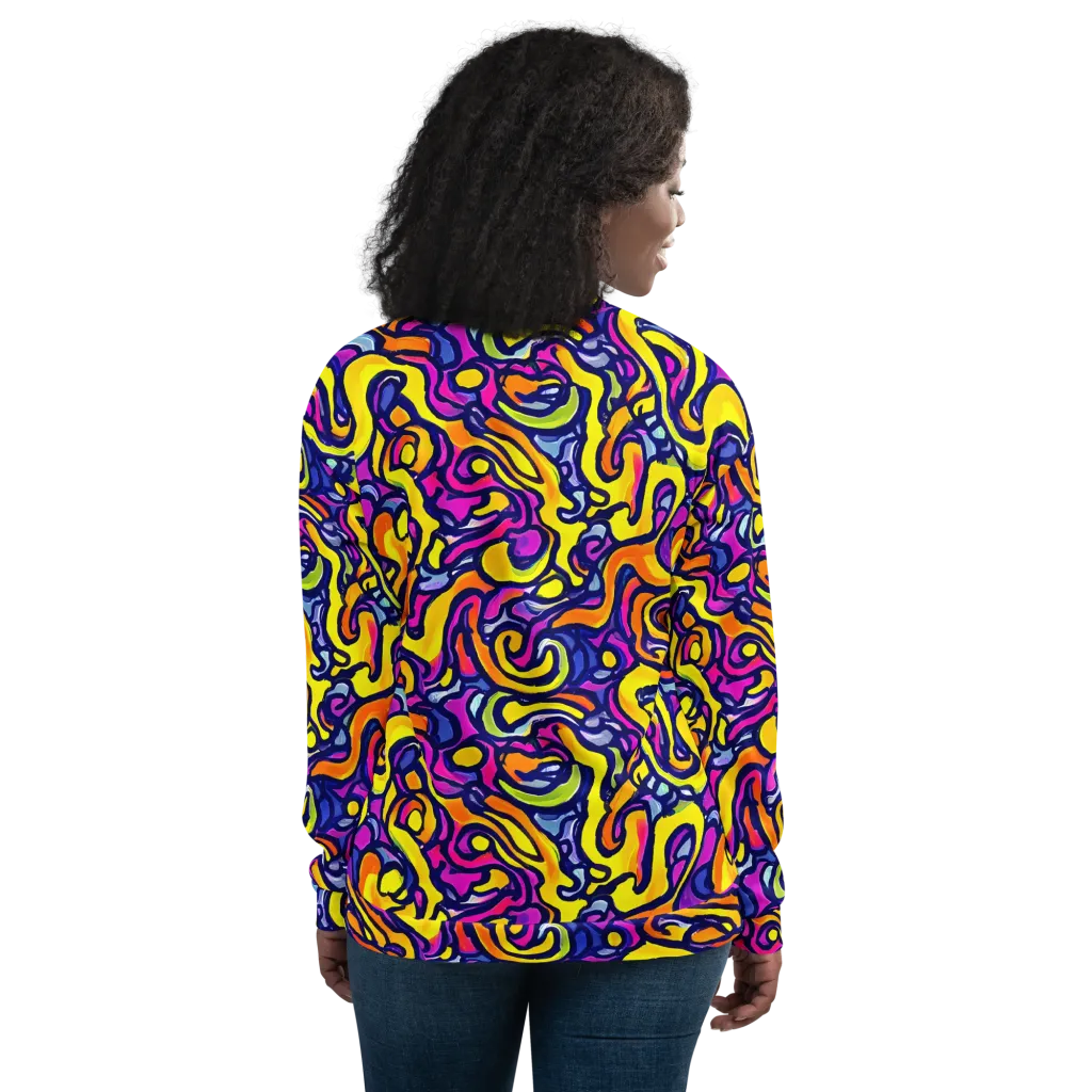 Radiant Turbulence on Bomber Jacket — Back