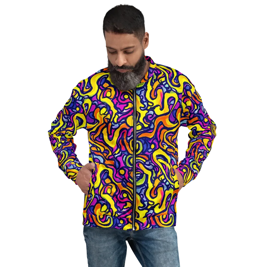 Radiant Turbulence on Bomber Jacket — Front