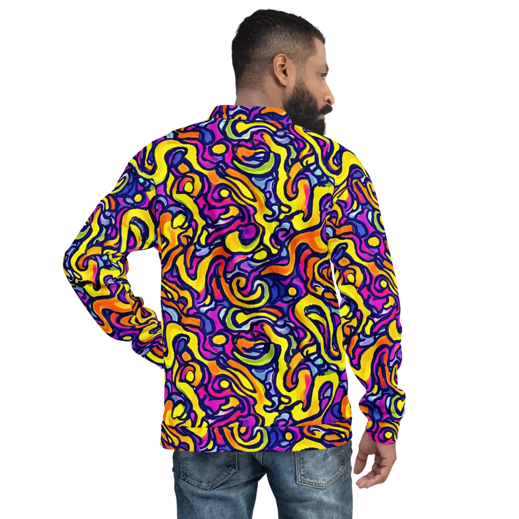 Radiant Turbulence on Bomber Jacket — Back