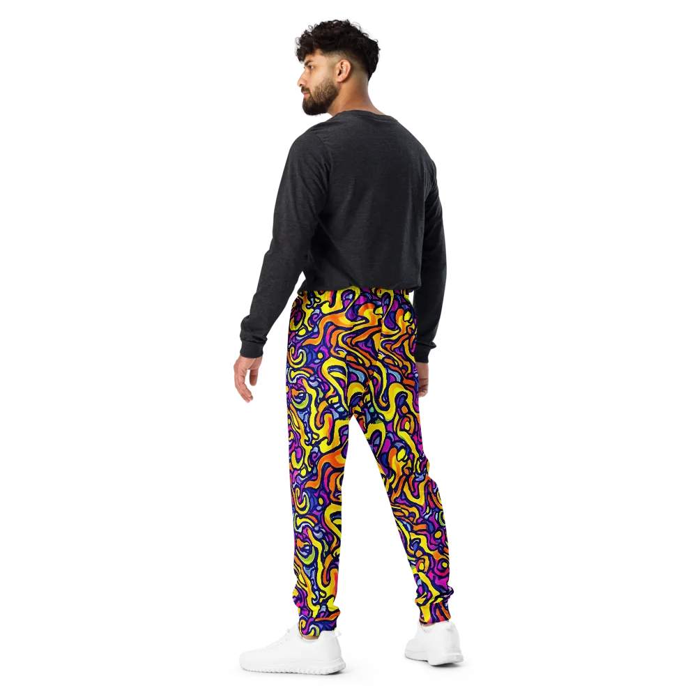 Radiant Turbulence on Men's Joggers — Back