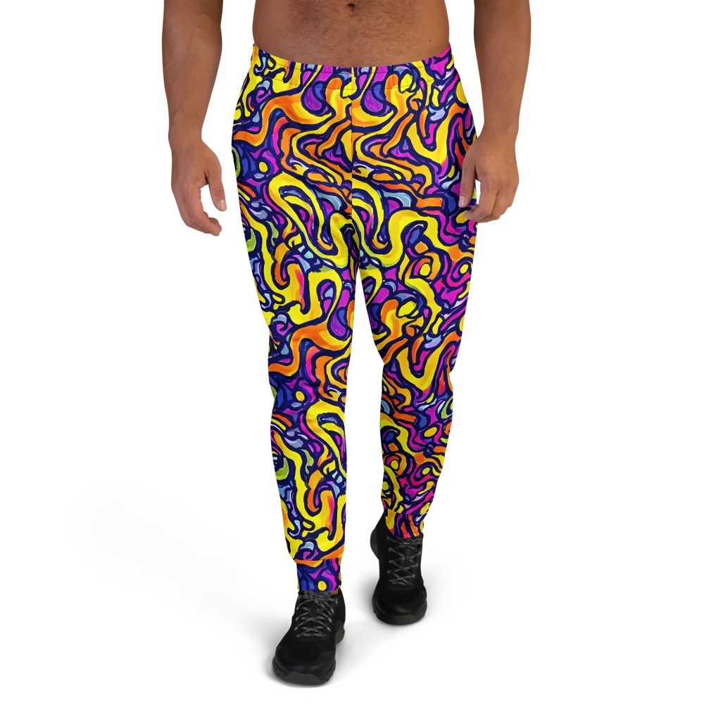 Radiant Turbulence on Men's Joggers — Front