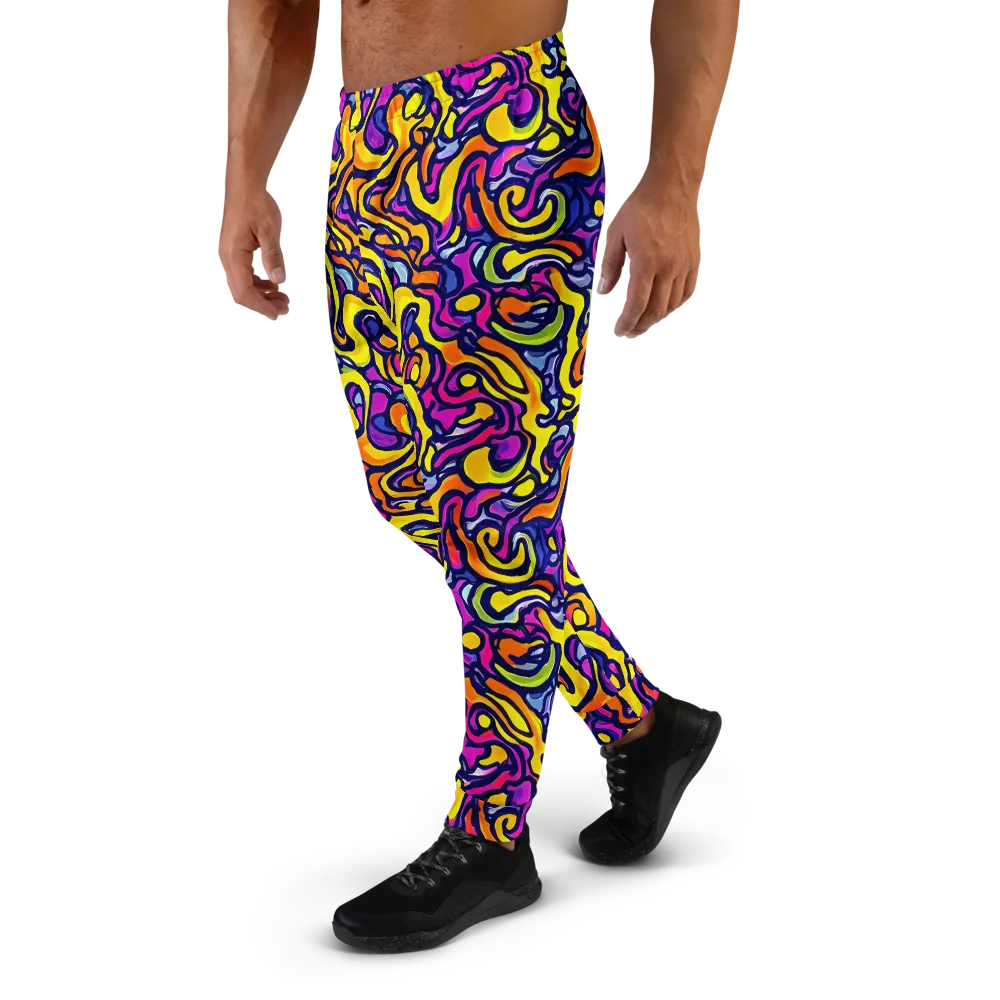 Radiant Turbulence on Men's Joggers — Left