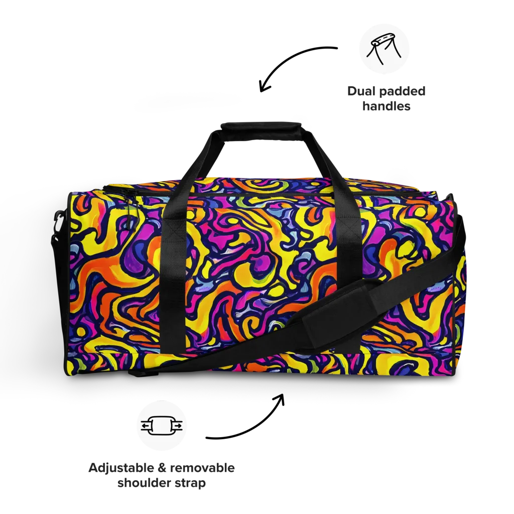 Radiant Turbulence on Duffle Bag — Front