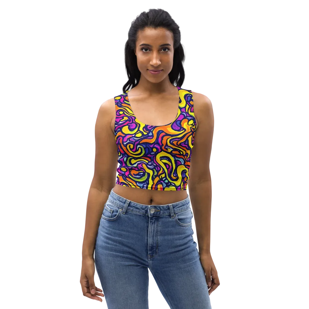 Radiant Turbulence on Crop Top — Front