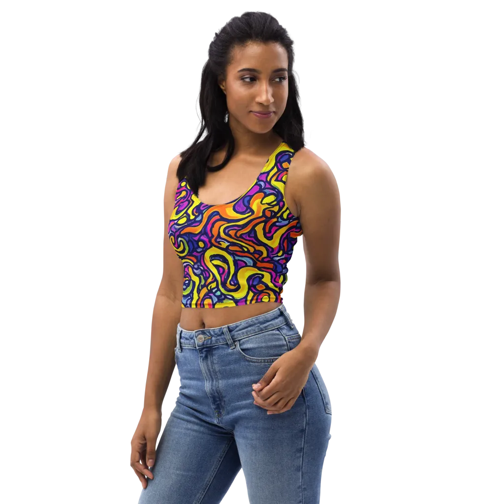 Radiant Turbulence on Crop Top — Left Front