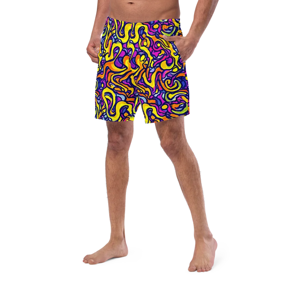 Radiant Turbulence on Swim Trunks — Left Front