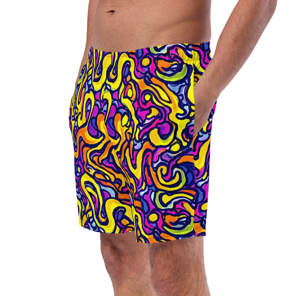 Radiant Turbulence on Swim Trunks — Left Front