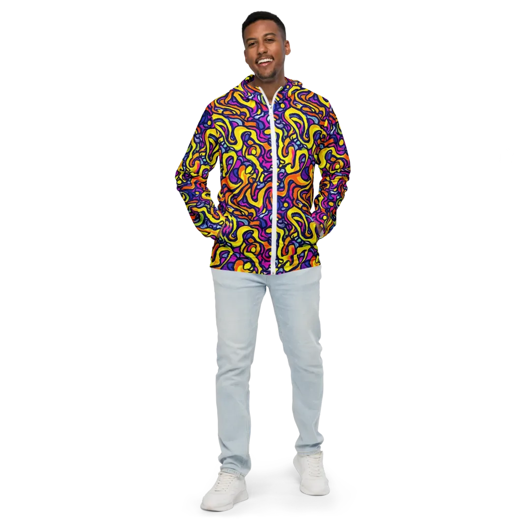 Radiant Turbulence on Men's Windbreaker — Front